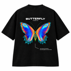 Butterfly Print Tshirt Drop shoulder