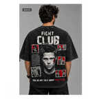 Fight Club Tshirt Acid Wash Black