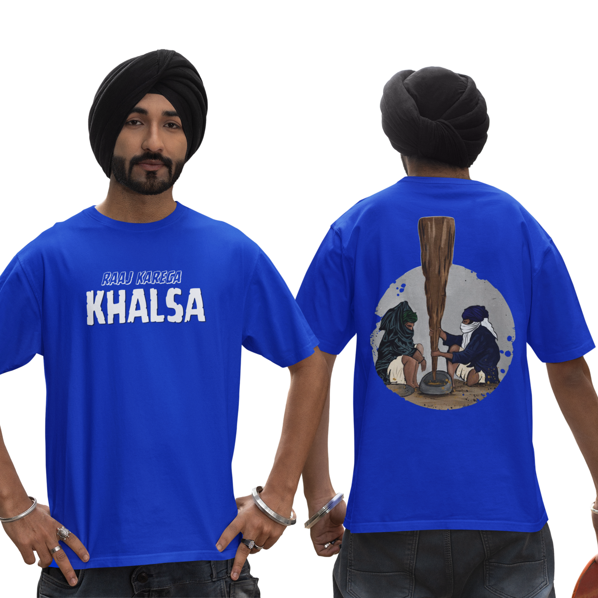 Raaj Karega Khalsa Dropshoulder T-shirt