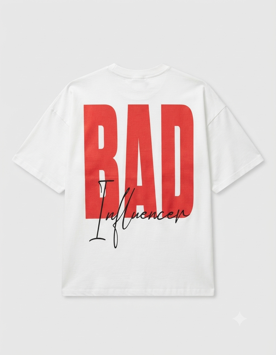 Bad Influencer back Print Tshirt