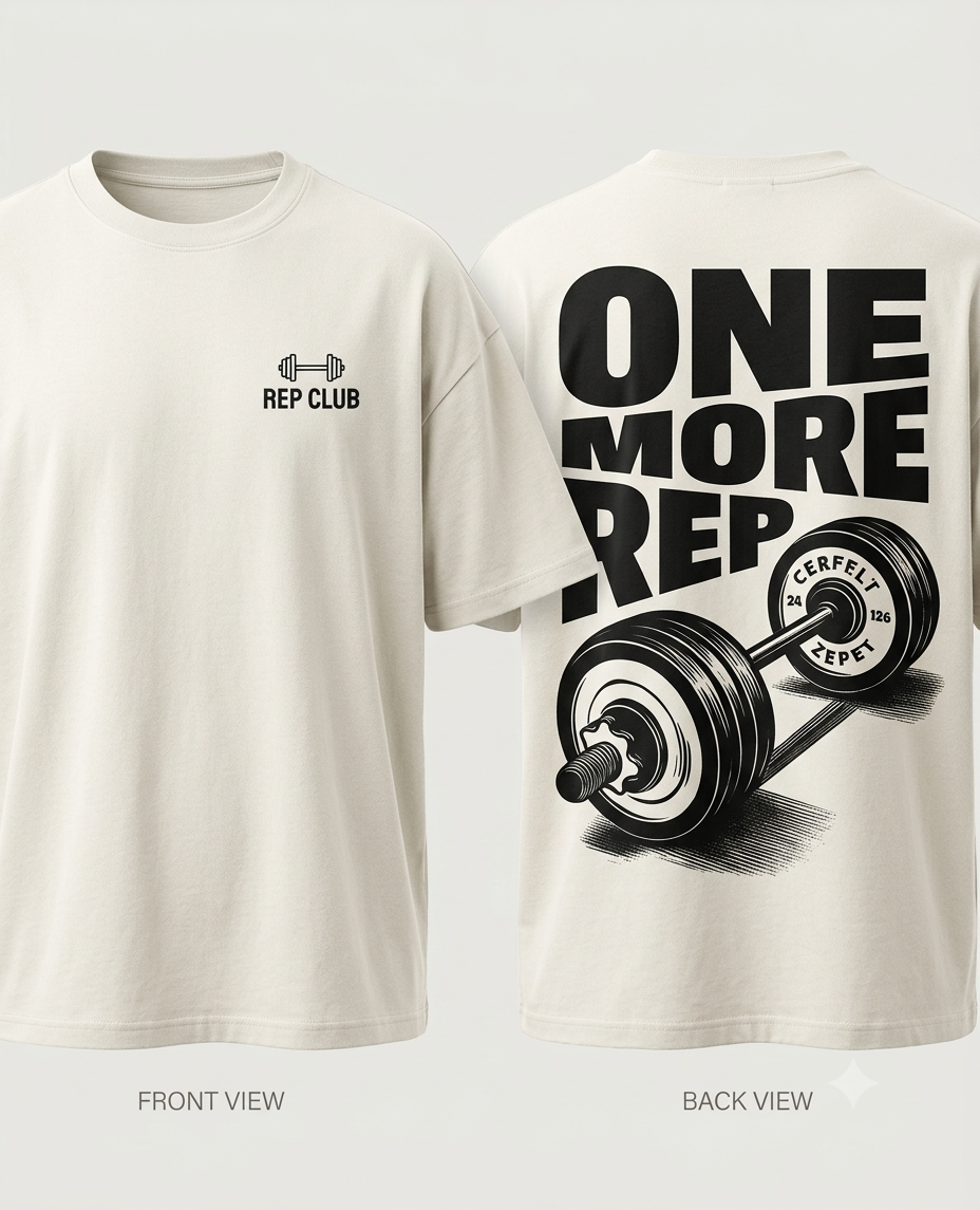 One More Rep Tshirt Drop Shoulder