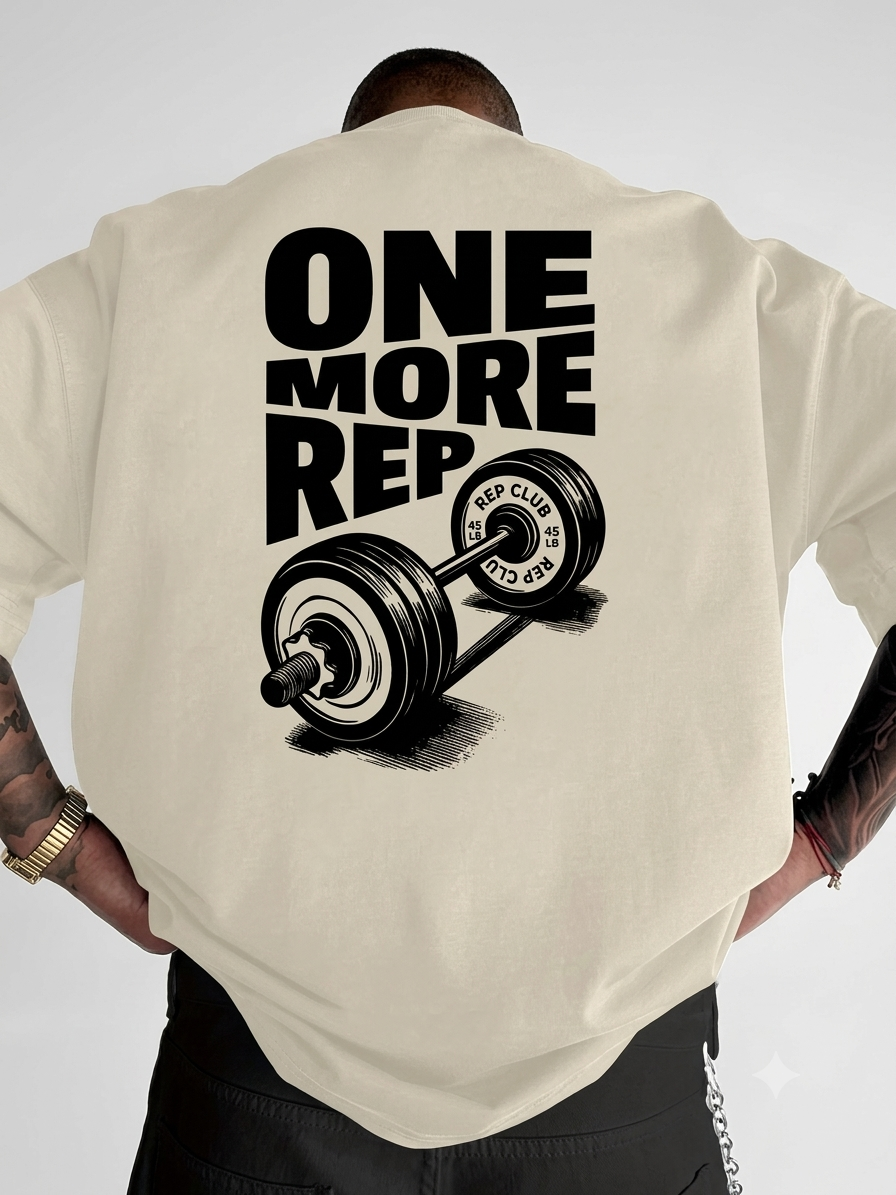 One More Rep Tshirt Drop Shoulder